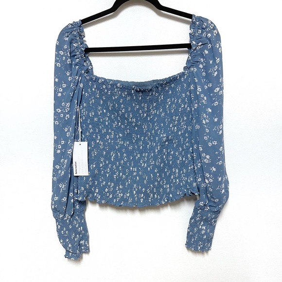 Reformation Blue Floral Blouse - Picture 8 of 9
